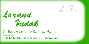 lorand hudak business card